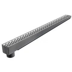 Aminox - Ralo Linear Leve Grelha Saída Por Baixo Na Ponta Alumínio Anodizado 4,5X80Cm