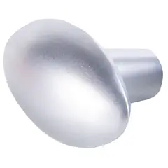 Fixser - Botão Oval Cromo Fosco 28mm