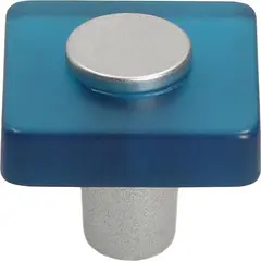 Fixser - Puxador para Móveis Botão Metacrilato 3,8cm Azul