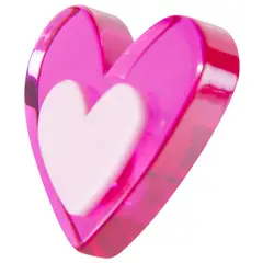 undefined - Puxador para Móveis Formato Coração Magenta