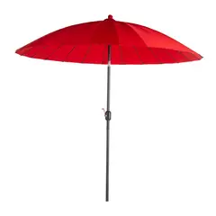 Just Home Collection - Ombrelone Central Shangai com Proteção UV 50 245x270cm Vermelho