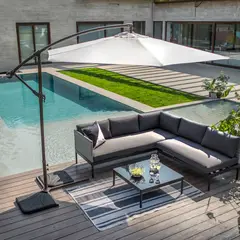 Just Home Collection - Ombrelone Lateral 245x270cm Natural