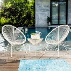 Just Home Collection - Cadeira Cozumel Ratan Pe Branco