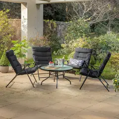 Just Home Collection - Conjunto Dobrável São Paulo 5 Peças Preto