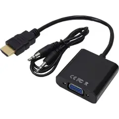 Tblack - Conversor Hdmi M X Vga F com Audio 20cm Preto