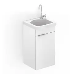 Celite - Tanque 7 Litros com Gabinete PP em MDF Branco 39x39cm