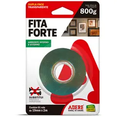 Adere - Fita Dupla Face 19mmx2m Transparente