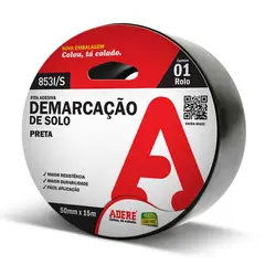 Adere - Fita Demarcacao de Solo 50mmx15m Preto