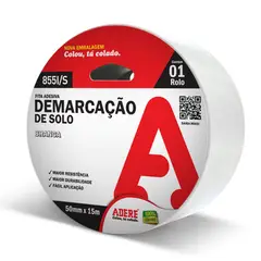 Adere - Fita Demarcacao de Solo 50mmx15m Branco