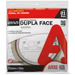 Adere - Fita Dupla Face Papel 22mmx10m Branco