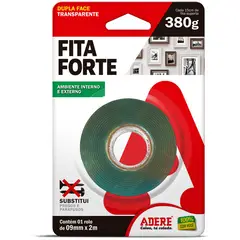Adere - Fita Dupla Face 9mmx2m Transparente
