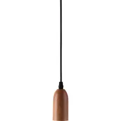 Taschibra - Luminária Pendente Dot Metal Longo 40W Bivolt Amadeirado