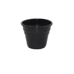 Alumínios Vulcão - Vaso para Plantas em Alumínio Preto p 11x9cm