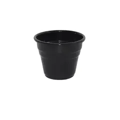 Alumínios Vulcão - Vaso para Plantas em Alumínio Preto m 14x11cm