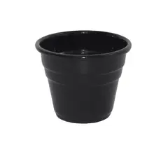 Nacional Iluminação - Vaso para Plantas em Alumínio Preto G 16x12cm