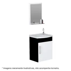A. J. Rorato - Kit Turim Suspenso 1 Porta 39x29,2x44,5cm Preto