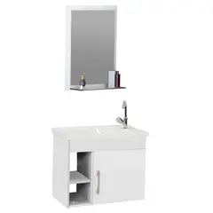A. J. Rorato - Kit Turim Suspenso 1 Porta 2 Nichos 55x29,2x44,5cm Branco