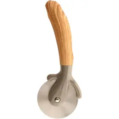 Just Home Collection - Cortador para Pizza de Silicone Linha Madeira