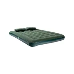 Klimber - Colchão Inflável Casal 191x137x22cm Verde com 2 Travesseiros e Bomba Manual