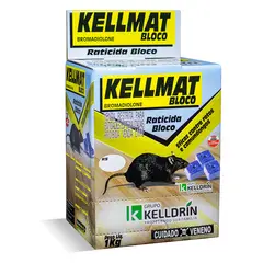 KELLDRIN - Kellmat Raticida Bloco 4 Sachês 20g Amarelo