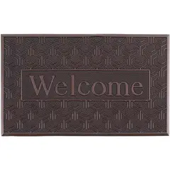 Just Home Collection - Capacho Welcome Steel 45x75cm Marrom