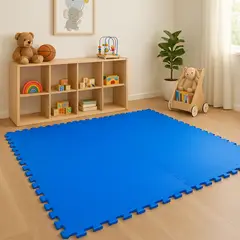 Just Home Collection - Tapete EVA Puzzle 4 Peças 60x60cm Azul