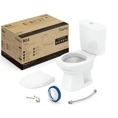Incepa - Kit Bacia Sanitária Com Caixa Acoplada Duplo Acionamento 3/6 L Branco Thema Celite