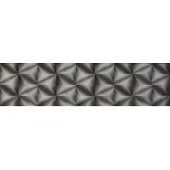 Gabriella - Listelo com Relevo Sublim 16x61cm Preto e Cinza