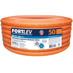 Fortlev - Eletroduto Corrugado 3/4" 25mm x 50 metros Laranja