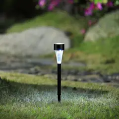 Just Home Collection - Estaca Solar para Jardim em Aço Inoxidável 35cm Led Preto