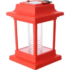 Casa Bonita - Lanterna Solar para Jardim 9,5x14cm Led Vermelho