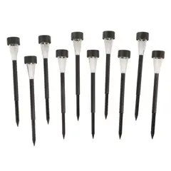Just Home Collection - Kit com 10 Espetos Solares de Aço Inoxidável 32cm Preto