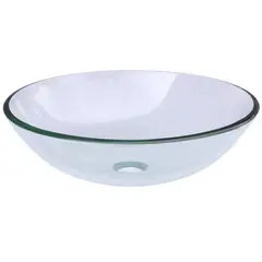 Holztek - Cuba de Vidro Oval 42x42cm Transparente