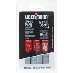 Ubermann - Grampo Bitola 21x10mm com 1000 Peças Natural
