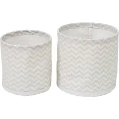 Just Home Collection - Kit 2 Cestos Organizadores em Tecido Zig Zag