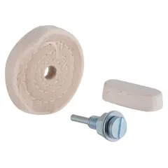 undefined - Jogo com 4 Rodas de Polimento 3" Branco Bauker