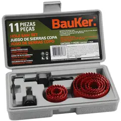 Bauker - Conjunto Serra Copo 11 Peças Metr