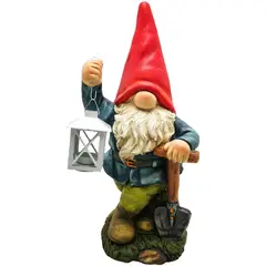 Just Home Collection - Gnomo com Lanterna Decorativo para Jardim 46cm Colorido