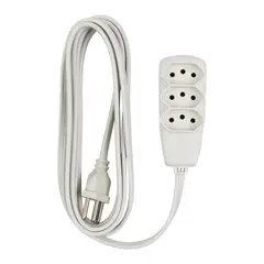 Daneva - Extensão 3 Pinos 2P+T 10A 3 Tomadas Cabo Pp Com 3M