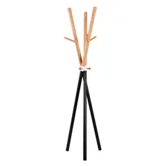 Just Home Collection - Cabideiro com 8 Ganchos Metal e Madeira