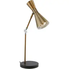 Just Home Collection - Luminária de Escritório Trier 1 Lâmpada E27 Dourado