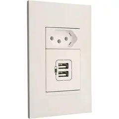 Legrand - Conjunto Usb + Tomada 10A 4X2 Pialplus+ Branco