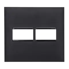 Legrand - Placa Pialplus+ Preto 4X4 2 Postos