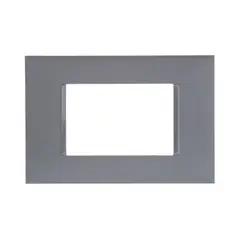 Legrand - Placa Pialplus+ Cinza 4X2 3 Postos