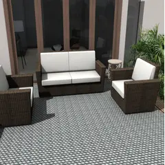 Cimartex - Ladrilho Hidráulico Dados Azul e Branco 20x20cm Decorado