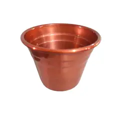 Alumínios Vulcão - Vaso para Plantas em Alumínio Cobre Verniz p 11x9cm