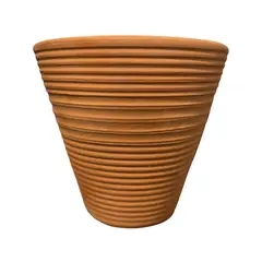 Cerâmica Guarani - Vaso para Plantas em Cerâmica Comum Riscado Médio 06