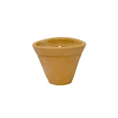 Cerâmica Guarani - Vaso de Parede para Plantas em Cerâmica Liso Pequeno 01