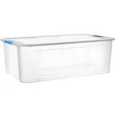 Just Home Collection - Caixa Organizadora Plastico Transparente UltraBox 30L 60x42x17cm
