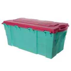 Wenco - Caixa Organizadora Aqua 100L Verde e Rosa 40x45x94cm
